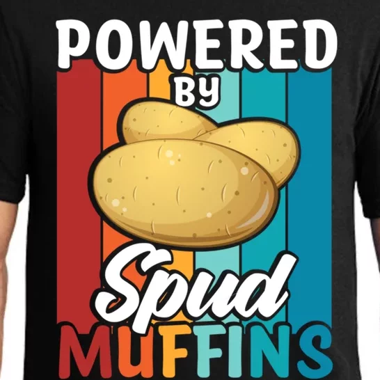 Powered By Spud Muffins Great Gift Vegan Veggie Gift Pajama Set