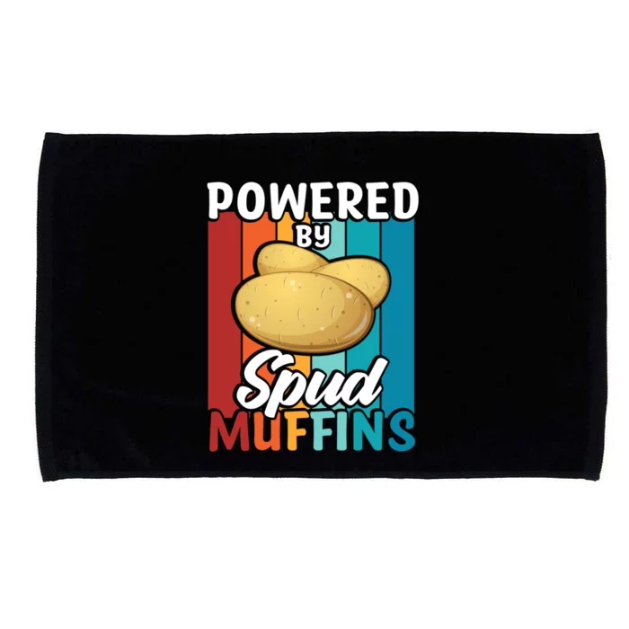 Powered By Spud Muffins Great Gift Vegan Veggie Gift Microfiber Hand Towel