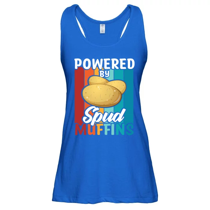 Powered By Spud Muffins Great Gift Vegan Veggie Gift Ladies Essential Flowy Tank