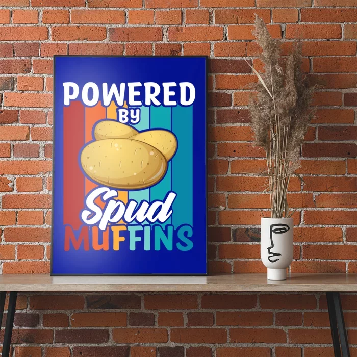 Powered By Spud Muffins Great Gift Vegan Veggie Gift Poster