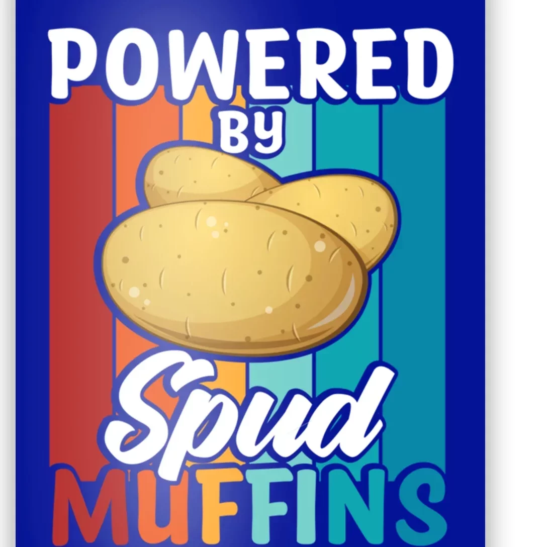 Powered By Spud Muffins Great Gift Vegan Veggie Gift Poster