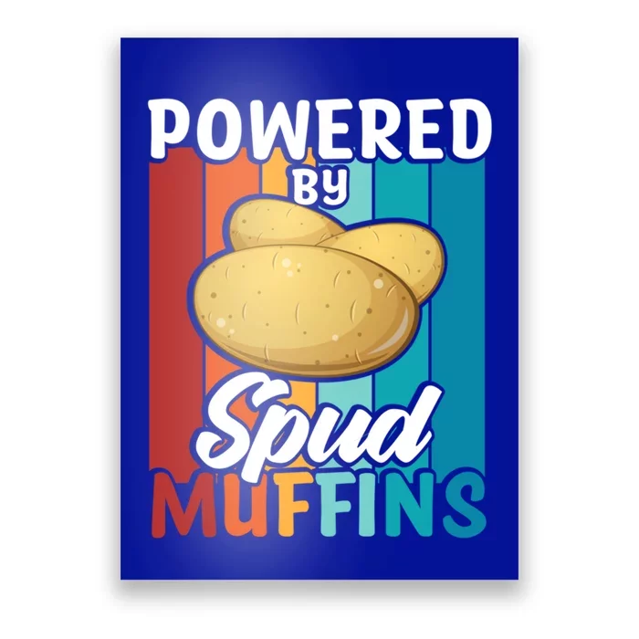 Powered By Spud Muffins Great Gift Vegan Veggie Gift Poster