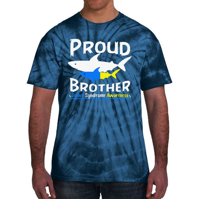 Proud Brother Shark World Down Syndrome Awareness Day Month Tie-Dye T-Shirt