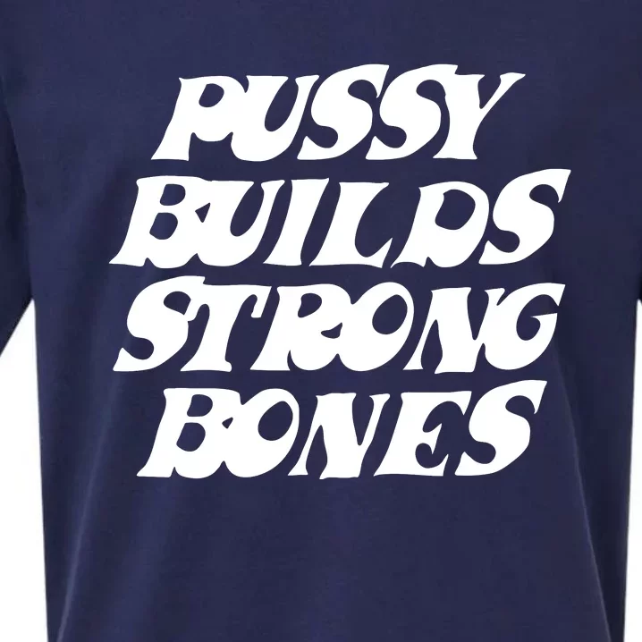 Pussy Builds Strong Bones Sueded Cloud Jersey T-Shirt