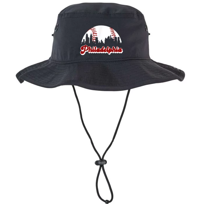 Philadelphia Baseball Skyline Philly City Retro Vintage Tee Legacy Cool Fit Booney Bucket Hat