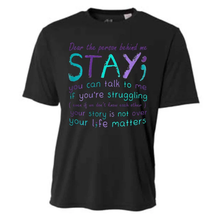 Person Behind Suicide Prevention Depression Awareness Cooling Performance Crew T-Shirt