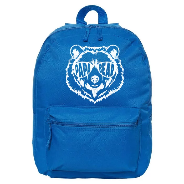 Papa Bear Sunglass Papa Bear Dad Fathers Day Gift 16 in Basic Backpack