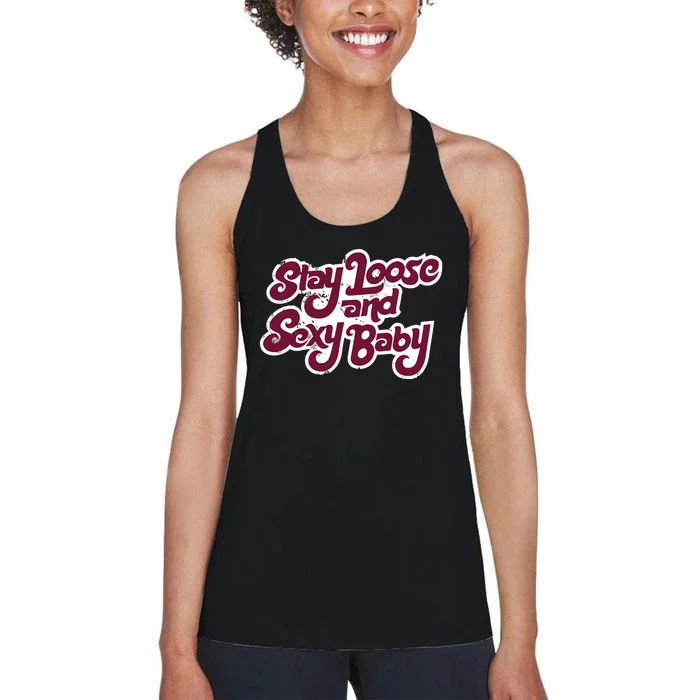 Philadelphia Baseball Stay Loose And Sexy Baby Women's Racerback Tank