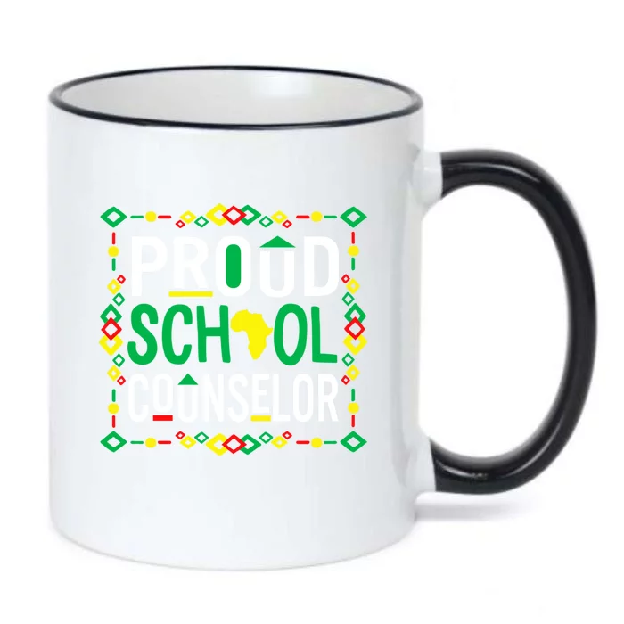 Proud Black School Counselor National School Counseling Week Funny Gift Black Color Changing Mug