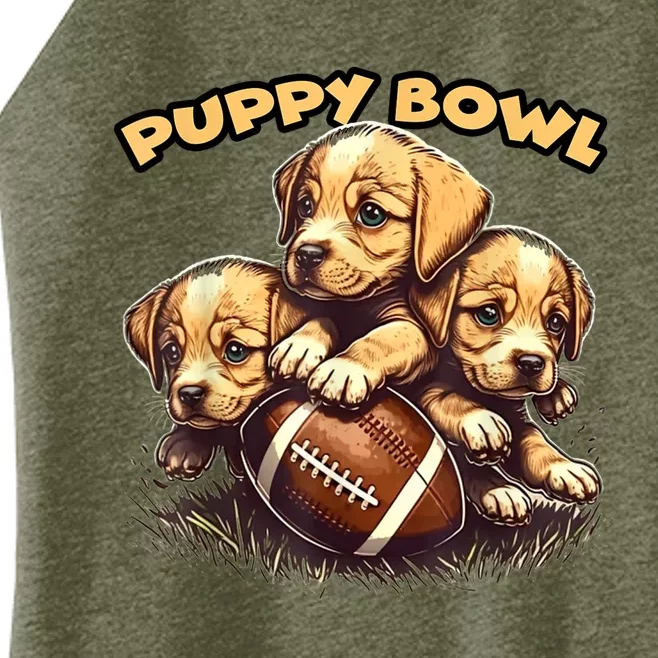 Puppy Bowl Sunday Funny Puppies Puppybowl Dog Fan Women’s Perfect Tri Rocker Tank