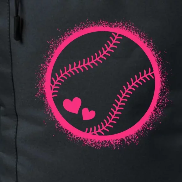 Pink Baseball Softball Lover Wo Girl Daily Commute Backpack