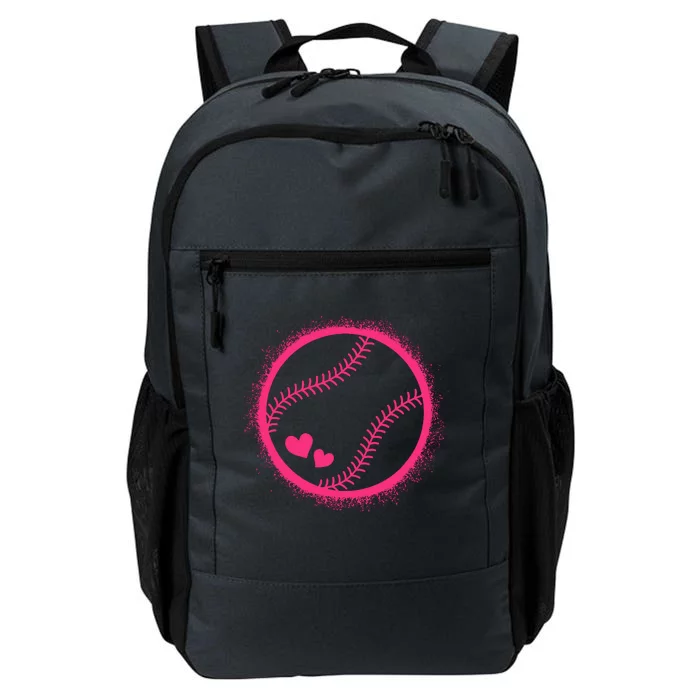 Pink Baseball Softball Lover Wo Girl Daily Commute Backpack