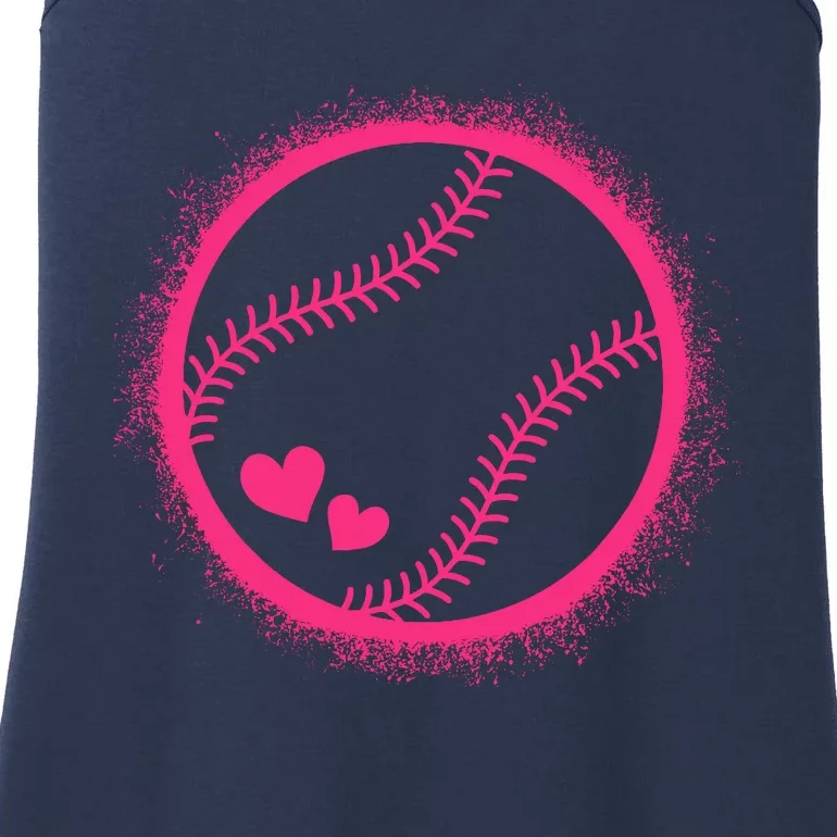 Pink Baseball Softball Lover Wo Girl Ladies Essential Tank