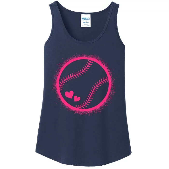 Pink Baseball Softball Lover Wo Girl Ladies Essential Tank