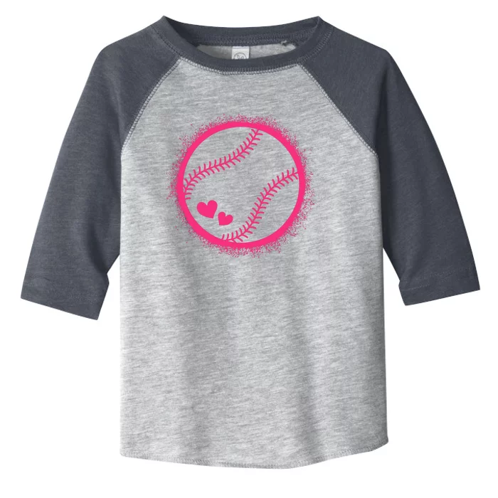 Pink Baseball Softball Lover Wo Girl Toddler Fine Jersey T-Shirt