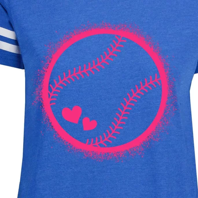 Pink Baseball Softball Lover Wo Girl Enza Ladies Jersey Football T-Shirt