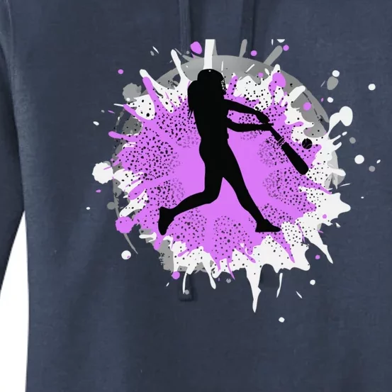 Purple Baseball Softball Player Team Coach Gift Women's Pullover Hoodie