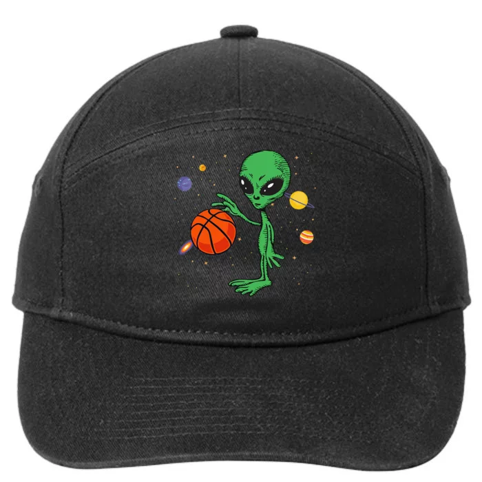 Playing Basketball Sport Basketball Alien 7-Panel Snapback Hat