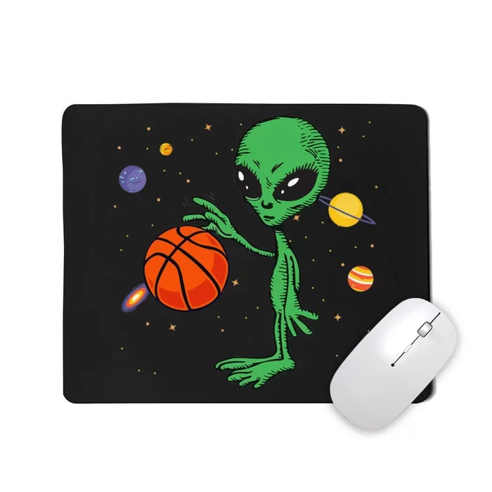 Playing Basketball Sport Basketball Alien Mousepad