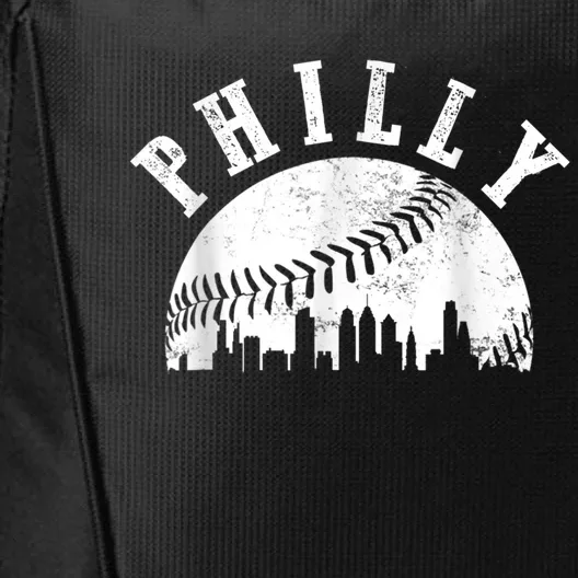 Philly Baseball Sports Skyline Illustration Cityscape City Backpack