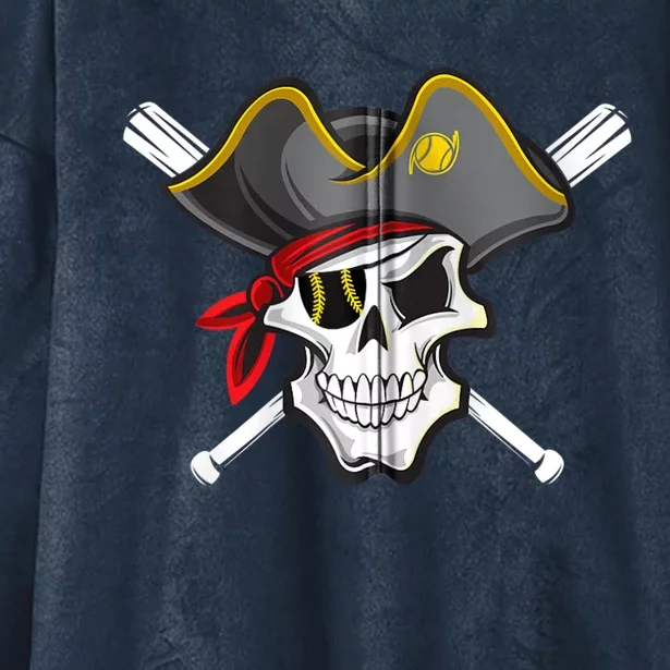 Pirate Baseball Skull Fans Of Pittsburgh Zip Hoodie Hooded Wearable Blanket