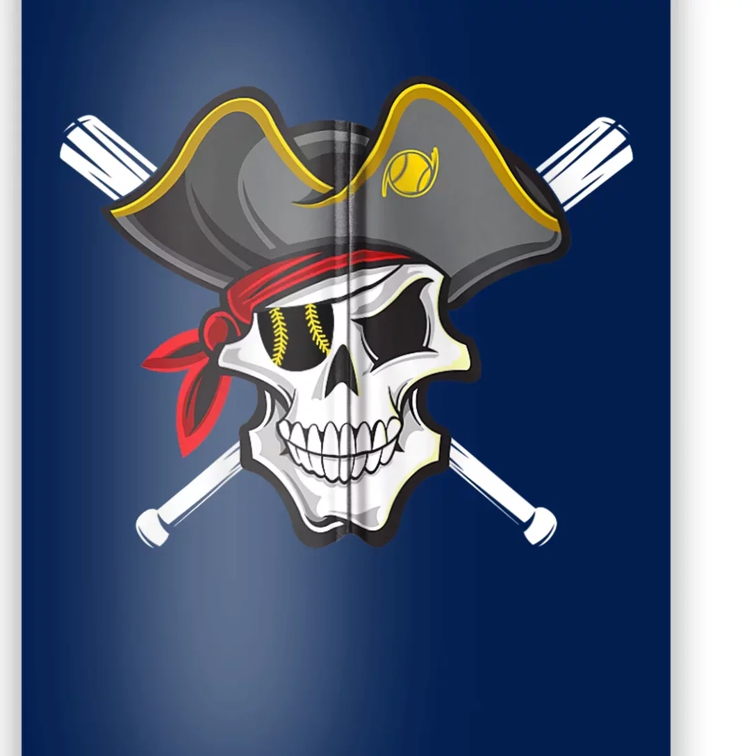 Pirate Baseball Skull Fans Of Pittsburgh Zip Hoodie Poster