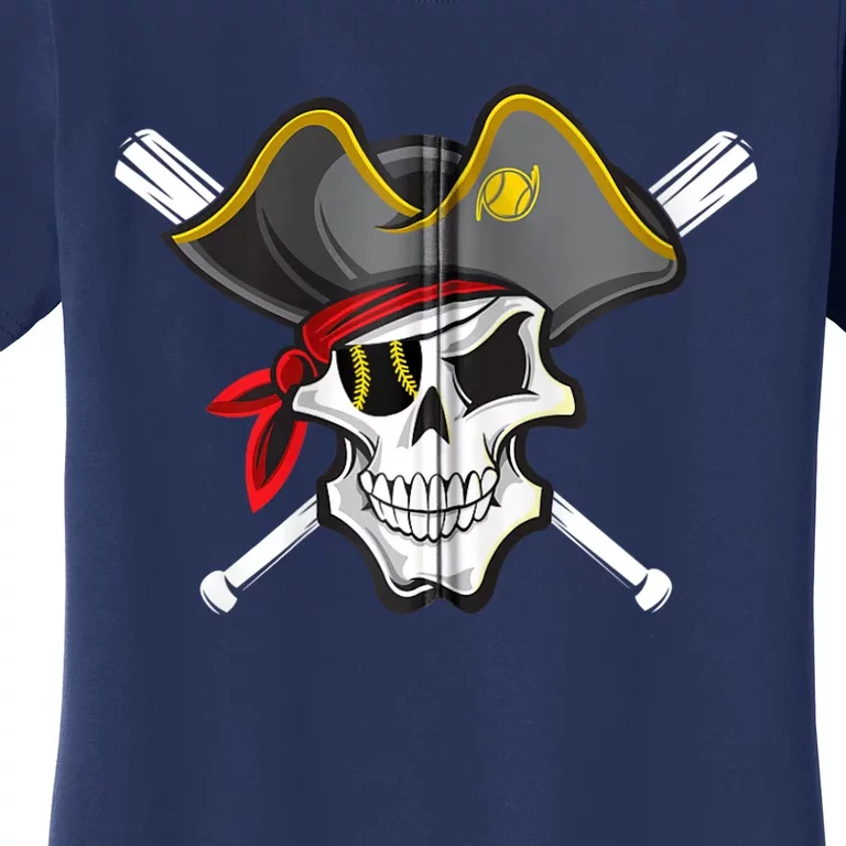 Pirate Baseball Skull Fans Of Pittsburgh Zip Hoodie Women's T-Shirt