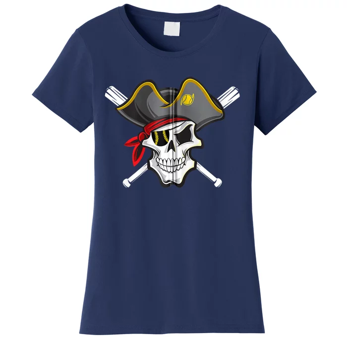 Pirate Baseball Skull Fans Of Pittsburgh Zip Hoodie Women's T-Shirt