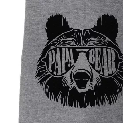 Papa Bear Sunglasses Fathers Day Dad Grandpa Doggie 3-End Fleece Hoodie