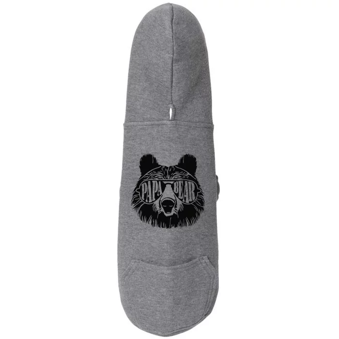 Papa Bear Sunglasses Fathers Day Dad Grandpa Doggie 3-End Fleece Hoodie