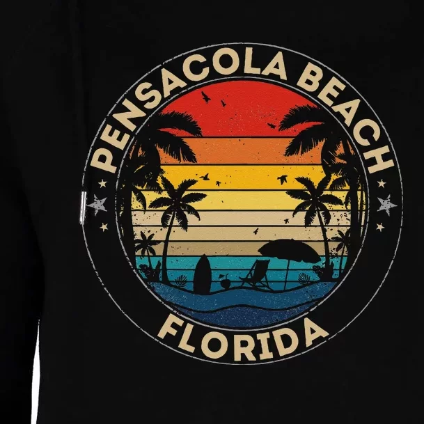 Pensacola Beach Souvenir Florida Reminder Womens Funnel Neck Pullover Hood