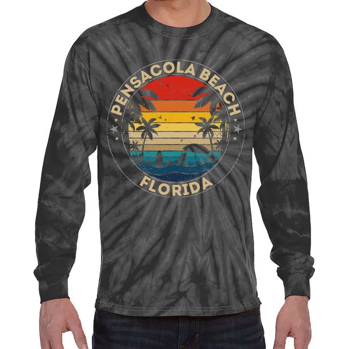 Pensacola Beach Souvenir Florida Reminder Tie-Dye Long Sleeve Shirt