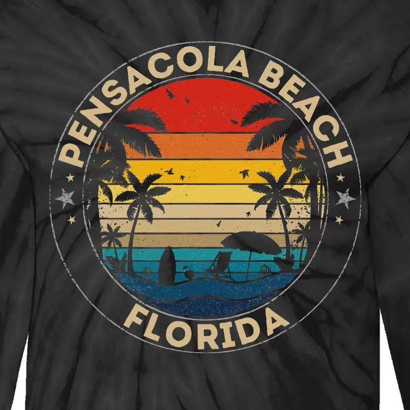 Pensacola Beach Souvenir Florida Reminder Tie-Dye Long Sleeve Shirt