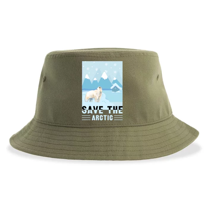 Polar Bear Save The Arctic Mother Earth Climate Change Gift Sustainable Bucket Hat