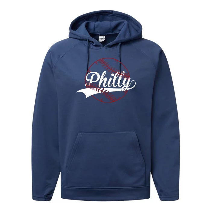 Philly Baseball Sport Lover Performance Fleece Hoodie