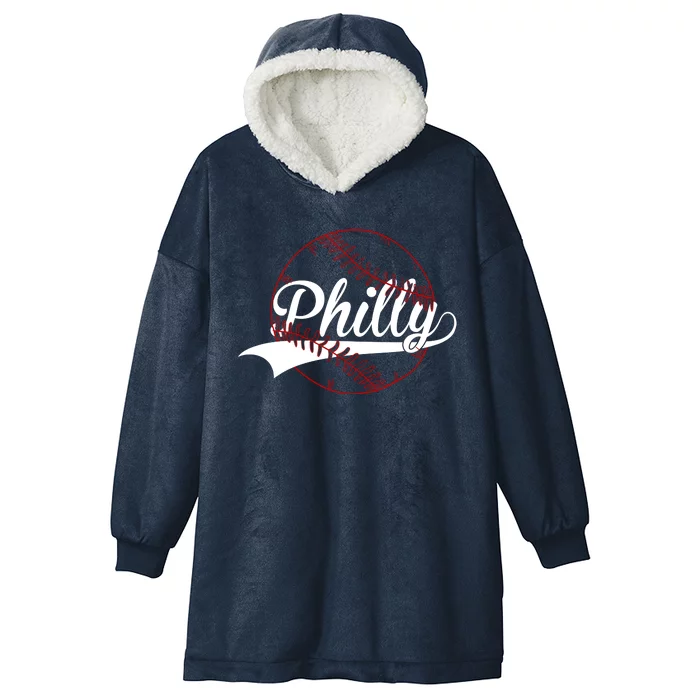 Philly Baseball Sport Lover Hooded Wearable Blanket