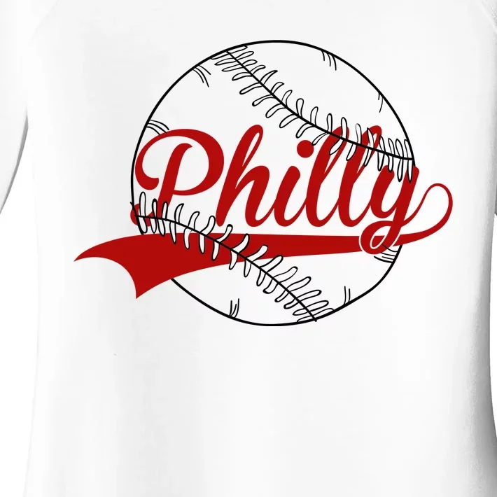 Philly Baseball Sport Lover Women's Perfect Tri Tunic Long Sleeve Shirt