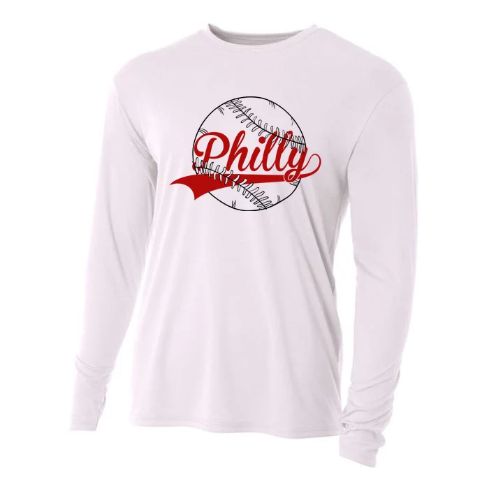 Philly Baseball Sport Lover Cooling Performance Long Sleeve Crew