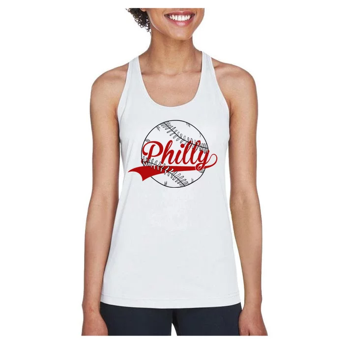 Philly Baseball Sport Lover Women's Racerback Tank