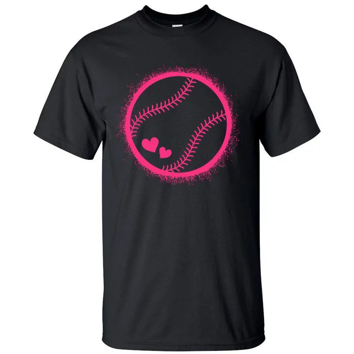 Pink Baseball Softball Lover Wo Girl Tall T-Shirt