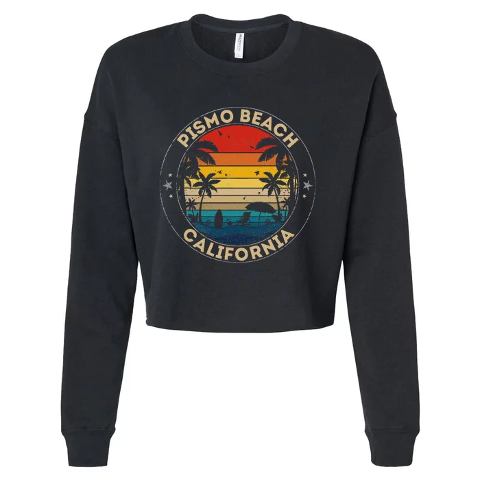 Pismo Beach Souvenir California Reminder Cropped Pullover Crew