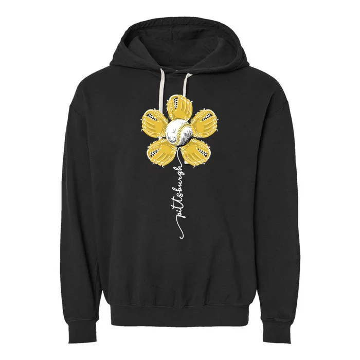 Pittsburgh Baseball Sunflower Sport Lover Garment-Dyed Fleece Hoodie