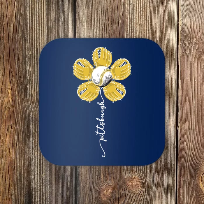 Pittsburgh Baseball Sunflower Sport Lover Coaster