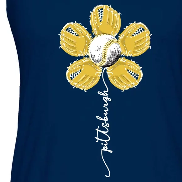 Pittsburgh Baseball Sunflower Sport Lover Ladies Essential Flowy Tank