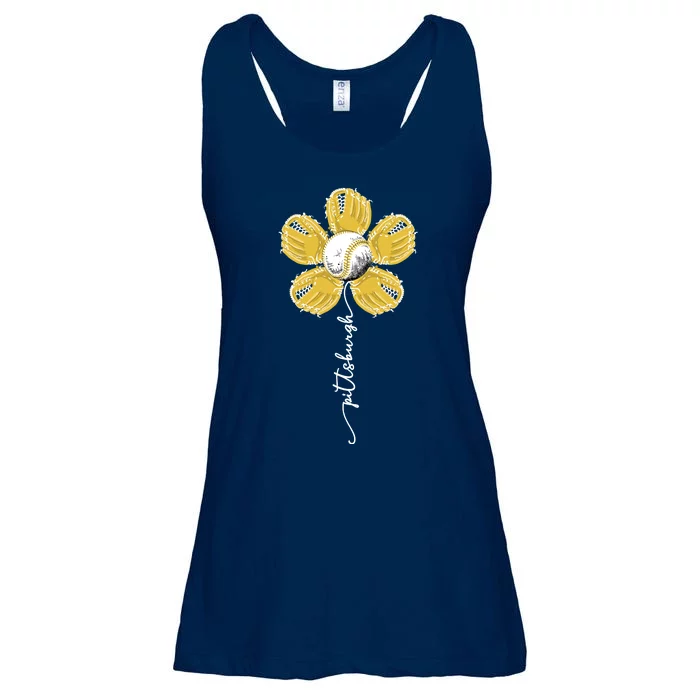 Pittsburgh Baseball Sunflower Sport Lover Ladies Essential Flowy Tank