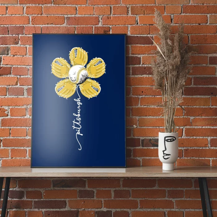 Pittsburgh Baseball Sunflower Sport Lover Poster