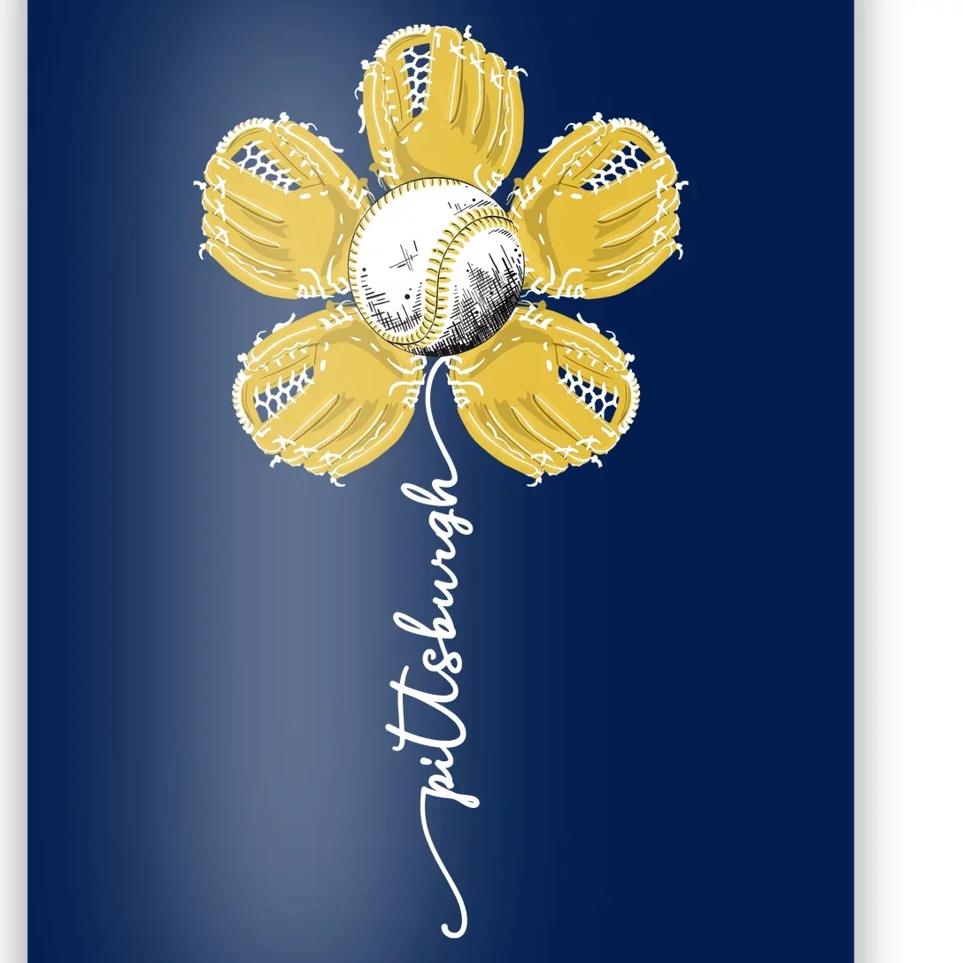 Pittsburgh Baseball Sunflower Sport Lover Poster