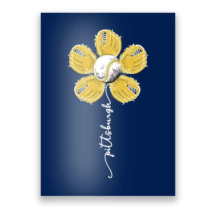 Pittsburgh Baseball Sunflower Sport Lover Poster