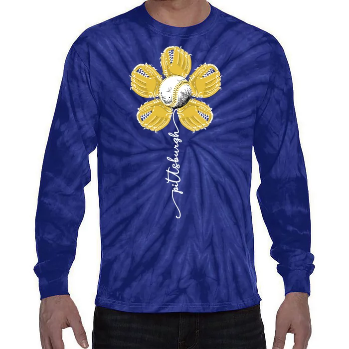 Pittsburgh Baseball Sunflower Sport Lover Tie-Dye Long Sleeve Shirt