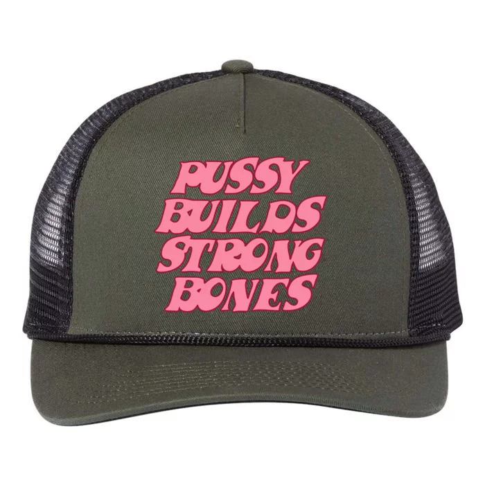 Pussy Builds Strong Bones Shirt PBSB Colored Retro Rope Trucker Hat Cap